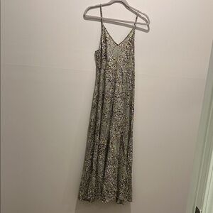 Elegant Floral Maxi Dress with Spaghetti Straps